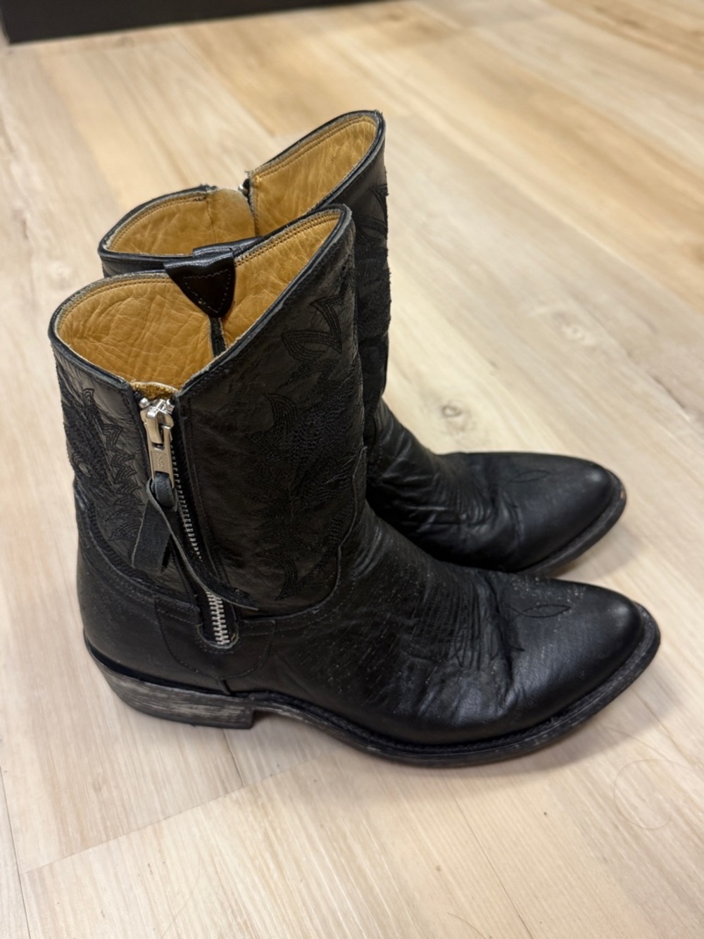 Old Gringo Black Leather Cowboy Boots